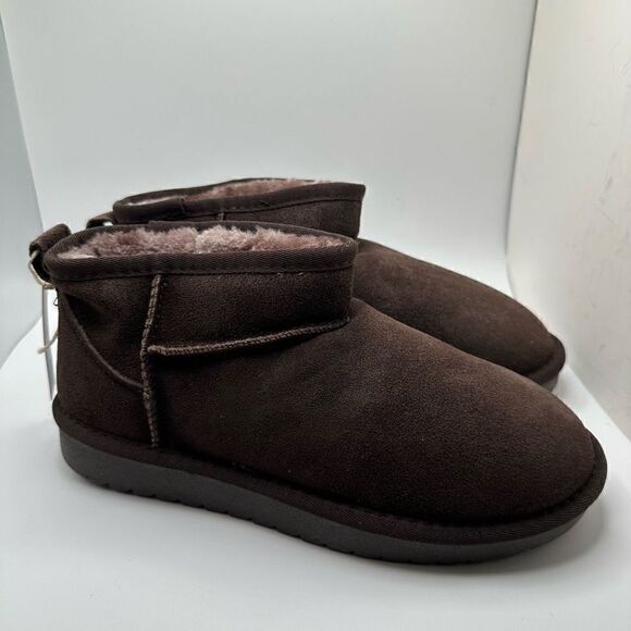 CUSHIONAIRE Women's Genuine Suede pull on boot +Memory Foam 8.5 BROWN - Picture 1 of 7